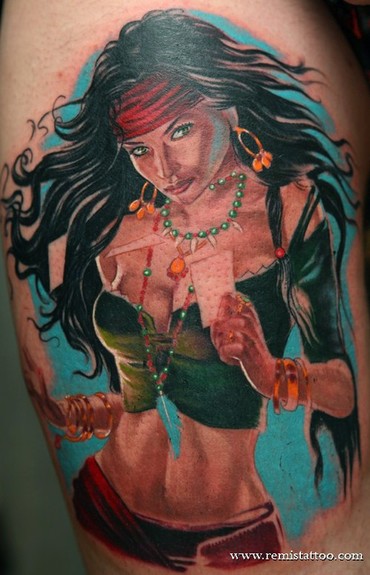Tattoos - fantasy girl tattoo - 51307